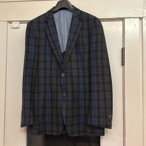 Men’s Suitsupply Sports Coat Size 50 Wool dark grey and blue